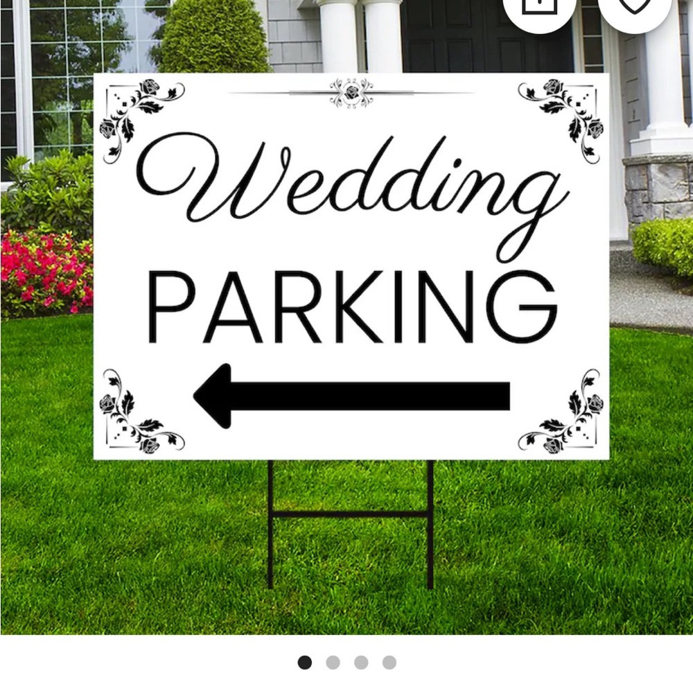Wedding Parking Signs